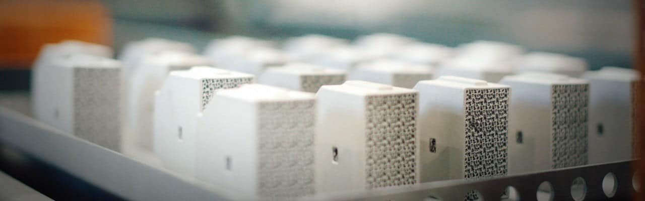 Few metal 3D parts - complex lattice air filters from GKN Powder Metallurgy